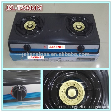 teflon coated double burner gas stove